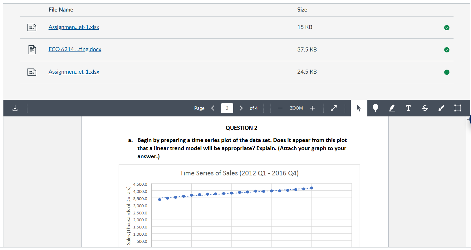ANSWER TO: ECO 6214 : Module 4, Assignment 4: Forecasting